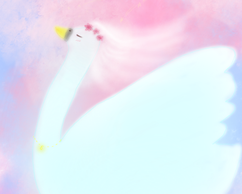 白鳥の絵