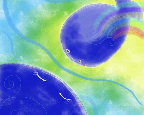 クジラの絵
