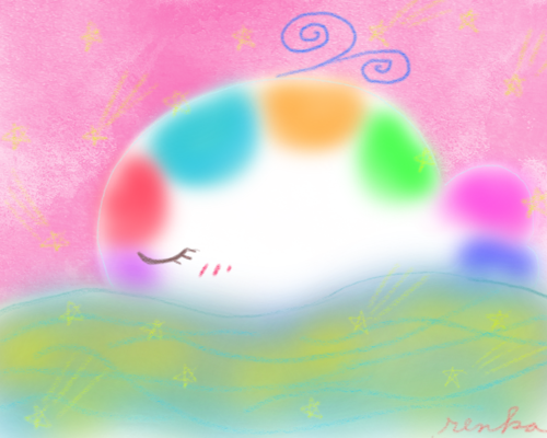 七色クジラの絵