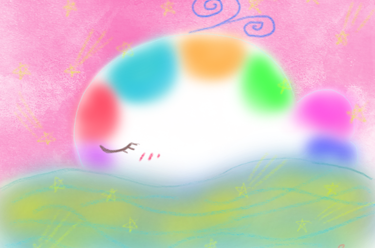 七色クジラの絵