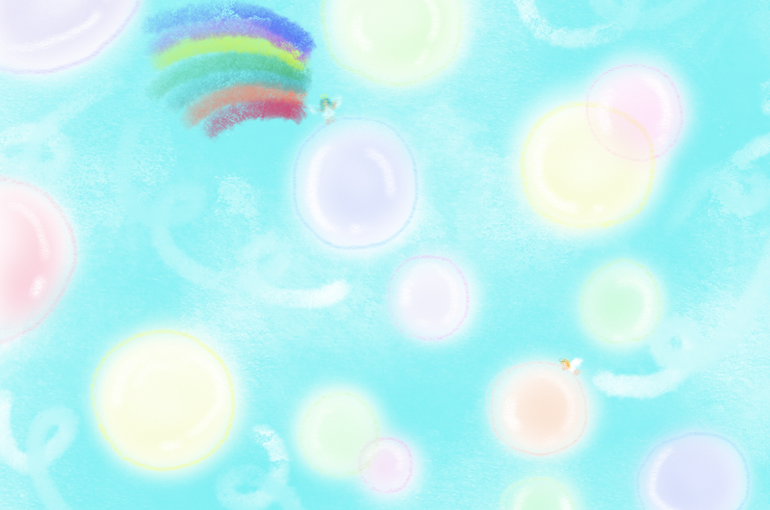 シャボン玉の絵