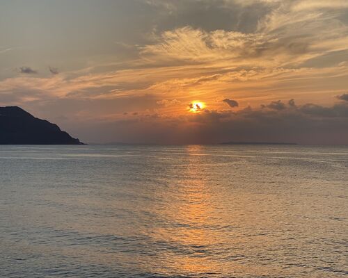 糸島の夕陽の写真
