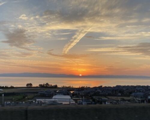 大村湾の夕陽